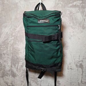 Vintage 90s Eastpak Backpack USA Green Travel Hiking Utility Pack